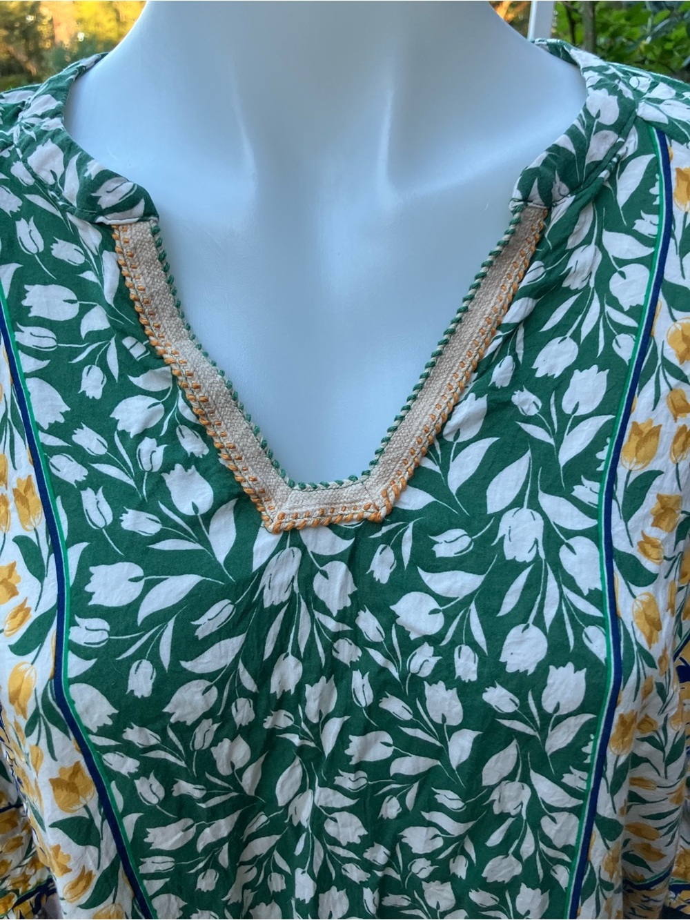 Rayon 2X top garden floral boho - Picture 5 of 7